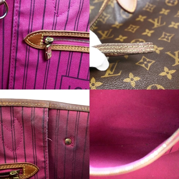LOUIS VUITTON Neverfull MM Shoulder Tote Bag Monogram Leather authentic - Picture 14 of 16